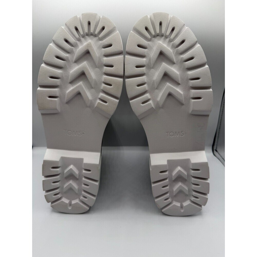 TOMS Women Alpargata Combat Boots Size 9 Black White Lug Sole NWT - Picture 10 of 11